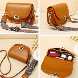 Sac bandoulière en cuir Andong pour femme, sac messager en cuir de vache véritable, style tendance, petit sac carré 6012 - Product Image 5
