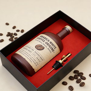 ขวดแก้วเปล่าพิมพ์โลโก้ตามสั่ง สำหรับกาแฟ น้ำมันมะกอก วิสกี้ วอดก้า บรั่นดี ขวดแก้วคุณภาพสูง พร้อมกล่องของขวัญแบบกำหนดเอง - Product Image 5