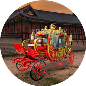 Carruaje de Cenicienta de Tamaño Real con Caballos, Decoración Navideña para Exteriores, Transporte Especial - Product Image 6