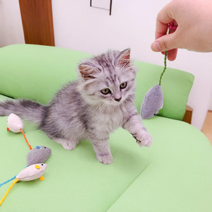 Katzenminze-Maus Katzenspielzeug Simuliertes Interaktives Teaser-Spielzeug für Katzen Langlebiges Kratz- und Beißspielzeug zur Selbstbeschäftigung Plüsch Sicherheit - Product Image 3