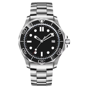 Montres de plongée mécaniques de luxe pour hommes, bracelet en acier inoxydable saphir étanche NH35/2824/8500 20 mm, couronne VS Factory - Product Image 1