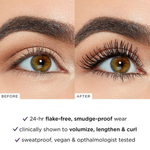 Không thấm nước Ống mascara & Lash mồi lâu dài Curl & Khối lượng Smudge bằng chứng không có Flake sợi công thức - Product Image 6