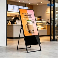 HRAY 32 43 49 55 Floor Display Tempered Safety Glass Built-in Speakers 3000:1 Contrast OEM & ODM Supported