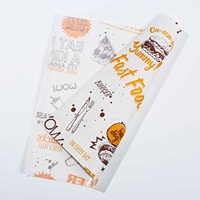 Papel para Envolver Alimentos, Biodegradable, Recubierto de PE, Resistente a la Grasa, con Logotipo Personalizado, para Sándwiches, Hamburguesas, Restaurantes, Sushi, Galletas
