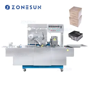 ZONESUN ZS-TD280 Three Dimensional Transparente OPP Filme Nota Papel Celofane Sabão Embalagem Embalagem Máquina De Selagem