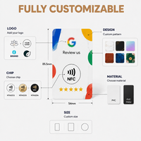OEM Individuell Bedruckte Programmierbare Acryl-PVC-Ntag215 Social-Media-NFC-Karte für Google-Bewertungen, Französisch für Hotel, Spa, Yoga-Studio, Bar