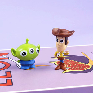 Q-versión Lovely <span class=keywords><strong>Woody</strong></span> Tris Buzz Light modelo <span class=keywords><strong>de</strong></span> plástico figuras Toy Story Anime muñecas para niños colección pastel adornos regalo - Product Image 6