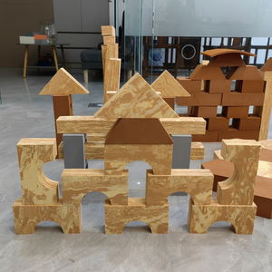 Blocs de <span class=keywords><strong>construction</strong></span> en mousse EVA haute densité, sûrs et souples, avec motif grain de <span class=keywords><strong>bois</strong></span>, vente en gros d'usine - Product Image 5