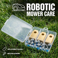 Lame de rechange pour tondeuse à gazon robotisée autopropulsée, revêtement titane, forme trapézoïdale, 4 bords de coupe, largeur de coupe 1,5 mm