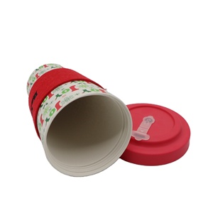 Eco Friendly riutilizzabile da viaggio tazza da caffè 12oz RPET da portare via tazze di bambù per andare tazze per bere tazza di bevande fredde con succo di caffè - Product Image 4