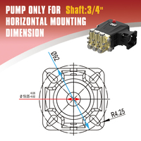 Pompa Plunger Triplex Langsung dari Pabrik Kuhong 180bar 200Bar 250bar 2.9GPM 2.6gpm 3.2gpm Kepala Aluminium Poros 3/4" Suku Cadang Mesin Cuci Tekanan Tinggi