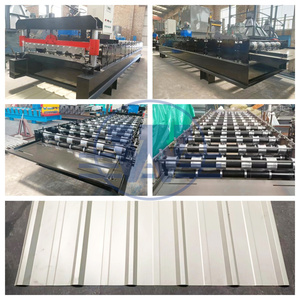 Automatic Roof <b>Sheet</b> Roll Forming Machine Aluzinc Galvanized Steel Tile Making Machine with Decoiler and Table - Product Image 6