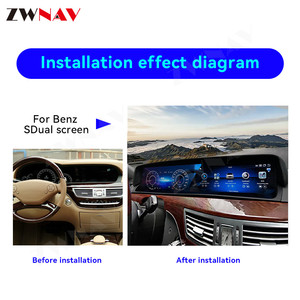 Zwnav cho Mercedes Benz Class S w221 để W222 nâng cấp màn hình kép Carplay Car DVD <span class=keywords><strong>player</strong></span> Android GPS navigation đài phát thanh xe - Product Image 2