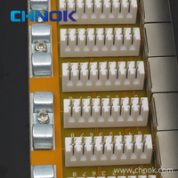 Panel Patch Hitam 19 inci 1U STP 24/48 Port untuk Kabel Cat5e/Cat6 Tembaga/Optik Fiber Sesuai Standar ANSI/TIA/EIA
