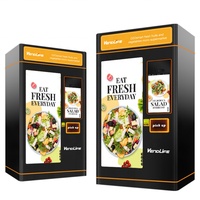 Aangepaste Snack Salade En Steak Wegwerp Lunchdozen Supermarkt Vendlife Automaat Metaal Materiaal