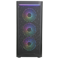 SAMA ARGB Boîtier d'effet PC Support de ventilateur de refroidissement multiple Châssis de jeu Conception en maille Ordinateur PC de jeu