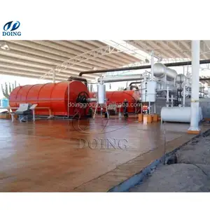 Small Skid mounted/Batch/Continuous waste tyre plastic pyrolysis machine for plastic disposal tire treatment