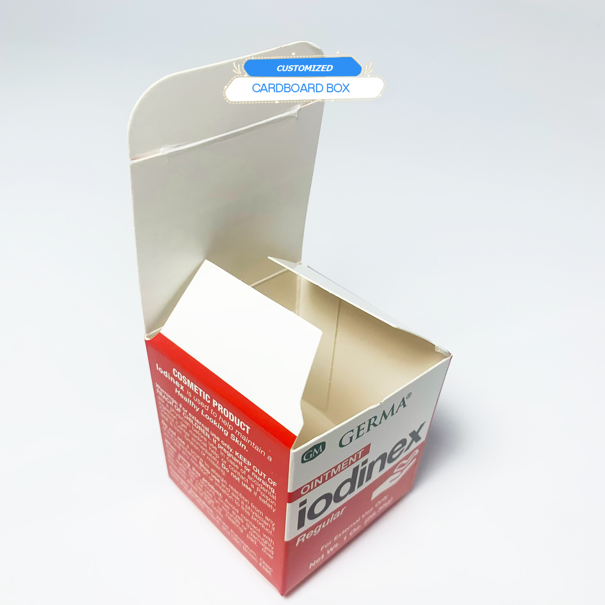 Customized Decorative Lid Ointment Pill Vial Pharmaceutical Pharma Medicine Paper Cardboard Packaging Box