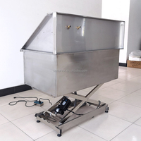 Station de toilettage pour chiens et chats EURPET, luxe, électrique, relevable, en acier inoxydable, avec étagère