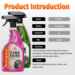 Agent de rénovation de <span class=keywords><strong>pneus</strong></span> OEM : Élimine l'oxyde, rehausse la brillance noire, protection UV, prévient le vieillissement et les fissures du caoutchouc pour une brillance optimale des <span class=keywords><strong>pneus</strong></span> - Product Image 3