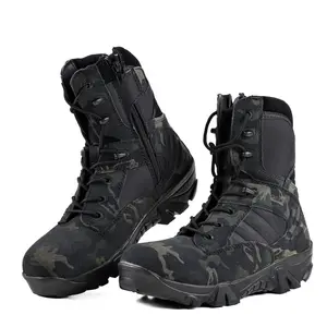 Schwarze Camo taktische Stiefel Wandern Taktische Jagd stiefel Wasserdichte Trainings stiefel taktisch