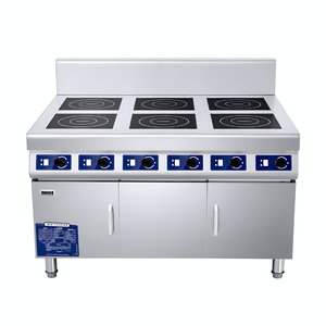 Table de cuisson à <span class=keywords><strong>induction</strong></span> commerciale 4/6 brûleurs, cuisinière à <span class=keywords><strong>induction</strong></span> électrique haute puissance, armoire à <span class=keywords><strong>induction</strong></span> infrarouge, cuisinière de restaurant - Product Image 2