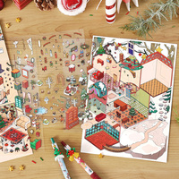 Lot d'autocollants de Noël en PET écologiques et imperméables Mr. Paper pour scrapbooking, journalisation et décoration de fêtes