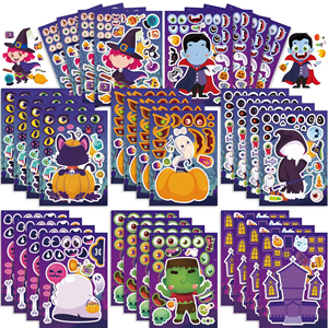 Pegatinas Personalizadas <span class=keywords><strong>de</strong></span> Halloween para Niños, con Logotipo Personalizado, <span class=keywords><strong>de</strong></span> Dibujos Animados, Clásicas, <span class=keywords><strong>de</strong></span> Terror, Divertidas, para Recompensas <span class=keywords><strong>de</strong></span> Jardín <span class=keywords><strong>de</strong></span> Infancia - Product Image 2