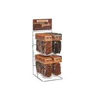 Présentoirs à cacahuètes Présentoir petit comptoir Présentoir de bureau Support suspendu à fil 2 niveaux avec 4 crochets