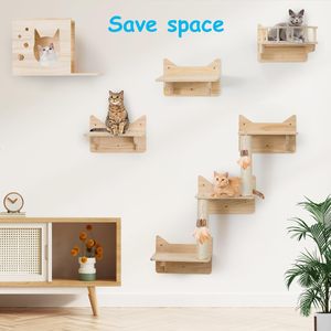 Escalera para Gatos, Estante para Rascarse, Riel para Trepar, Muebles para Mascotas, Estantes de Pared para Gatos - Product Image 5