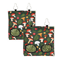 Sacs d'alimentation en foin de lapin Champignon Cochons d'Inde Distributeurs de stockage suspendus Petits animaux domestiques pour Chipmunks Hamsters et lapins