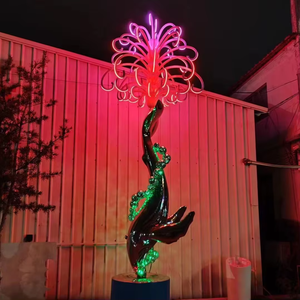SENZHAO - Décoration extérieure - Sculpture lumineuse LED 3D imperméable - Motif dauphin - Product Image 3