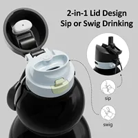 Bouteille d'eau isotherme personnalisée en forme de calebasse avec logo, bouton-poussoir de verrouillage anti-fuite et poignée – Vente en gros