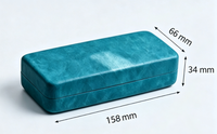 Étui à lunettes portable en cuir PU, rectangulaire, rigide, étanche, pour lunettes de lecture, vente en gros