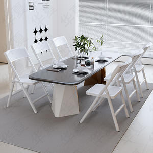 เก้าอี้พับเหล็กเจาะรู ดีไซน์ทันสมัย สำหรับใช้ในสำนักงาน โรงเรียน ห้องนั่งเล่น ทนทาน เหมาะสำหรับนักเรียน ใช้เป็นเก้าอี้ทานข้าวได้ - Product Image 3