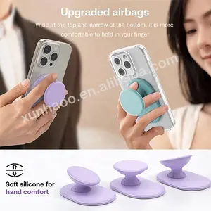 Custom Logo Magnet Mobile Phone Holder Phone Socket Grip For Magcafe IPhone Grip Magnetic Griptok Up Socket Magnetic Phone Grip