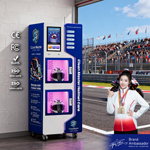Machine de nettoyage automatique à l'ozone pour casques de moto et de basketball, avec fonction de distribution et séchage, certifiée, pour le nettoyage de grands vêtements de sport - Product Image 1