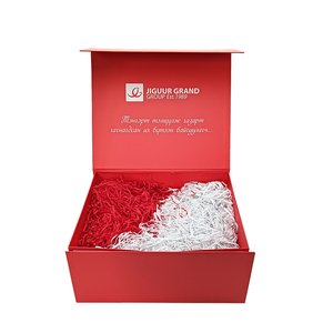 Custom Recyclable Cardboard Packing Folding Gift Box Magnetic <b>Paper</b> Box Packaging With Raffia - Product Image 2