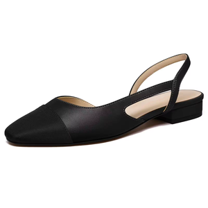 <span class=keywords><strong>Scarpe</strong></span> Slingback di Alta Qualità per Donne, <span class=keywords><strong>Scarpe</strong></span> <span class=keywords><strong>Nude</strong></span> con Cinturino Posteriore, Punta Chiusa, Bicolore, <span class=keywords><strong>Tacco</strong></span> Basso, Eleganti per Ufficio e Cerimonie - Product Image 4