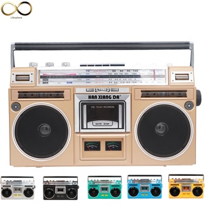 Haut-parleur Bluetooth portable style années <span class=keywords><strong>80</strong></span>, lecteur et enregistreur de cassettes avec radio AM/FM/SW intégrée, prise en charge de l'entrée SD/USB, <span class=keywords><strong>musique</strong></span> MP3 - Product Image 1