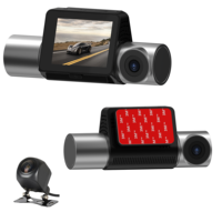 Caméra embarquée intelligente WiFi 4K 3 canaux avec capteur ADAS BSD GC4653, écran IPS 2,46 pouces, trajectoire GPS, mode stationnement 24h/24