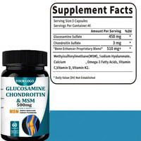 Compléments alimentaires Solilan OEM Halal Glucosamine et Chondroïtine Sulfate pour le soutien des articulations, MSM Glucosamine Chondroïtine comprimés