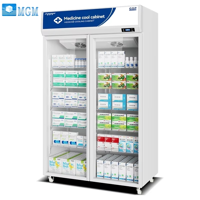 Air Cooling System Dual Mode Medical Cooler 2-8°C & 8-20°C Switching Pharmaceutical Refrigerator GSP Approved with Alarm