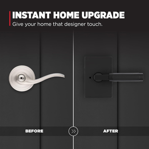 Poignée de porte carrée moderne en alliage de zinc, design épuré, contrôle tactile, durable, antirouille, noir mat/brossé, best-seller - Product Image 6