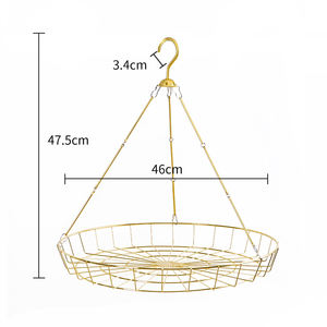 Panier <span class=keywords><strong>à</strong></span> <span class=keywords><strong>linge</strong></span> en acier inoxydable avec pinces, séchoir <span class=keywords><strong>à</strong></span> vêtements mural multi-clips - Product Image 4