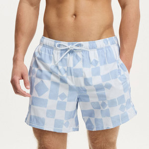 Nouvelle Arrivée Maillots de Bain Homme Personnalisés OEM, Shorts de Plage Couleur Unie avec Logo et Taille Tissés, Prix Usine, Vente Chaude - Product Image 1