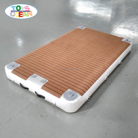 Île flottante gonflable portable en PVC pour l'extérieur, radeau flottant, ponton pour jet ski, plateforme flottante, capacité de 100 à 500 kg, 5 à 10 passagers
