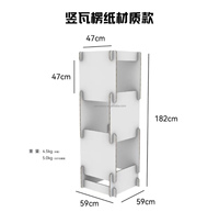 Support d'affichage vertical pliable personnalisé en carton ondulé, présentoir en papier avec logo pour exposition et publicité