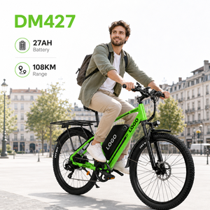 Vélo de montagne électrique DM427, 27,5 pouces, 7 vitesses, cadre en aluminium, moteur arrière 750W, batterie 27AH, autonomie 108KM, vélo urbain pour adultes - Product Image 1