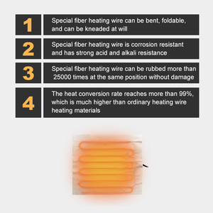MLAZ947 Customised 5v 3in1 Alloy Fiber Electric Clothing Heating element Usb Heating <strong>Pads</strong> for Clothes - Product Image 5